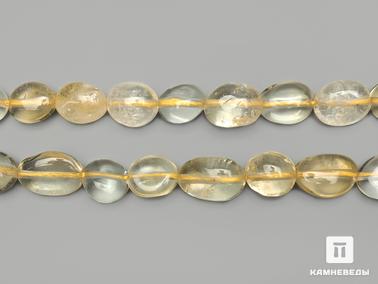 Цитрин. Бусины из цитрина, 34 шт. на нитке, 8-13 мм