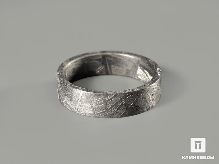 Кольцо из метеорита Muonionalusta, ширина 5 мм, 4642, фото 1