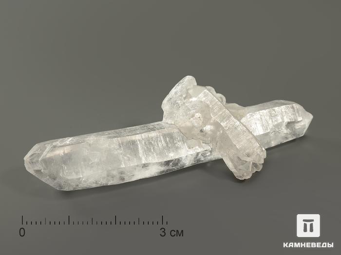Горный хрусталь (кварц), двухголовый кристалл 6-7 см, 4787, фото 2
