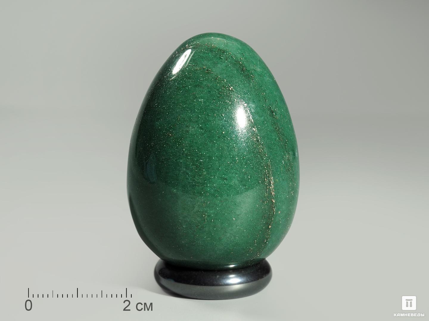 Яйцо из авантюрина зелёного, 5 см пирамида из зелёного авантюрина 4х4 см