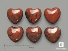 Сердце из красной яшмы, 2,5x2,5х1,2 см