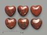 Сердце из красной яшмы, 2,5x2,5х1,2 см, 23-5/3, фото 1