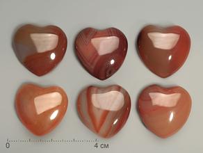Сердце из сердолика, 2,5x2,5х1,2 см