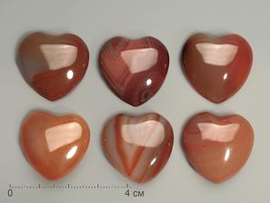 Сердце из сердолика, 2,5x2,5х1,2 см
