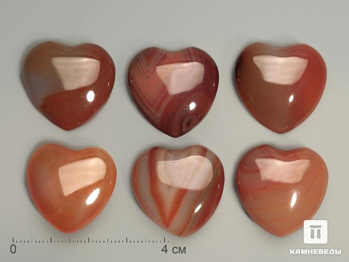 Сердце из сердолика, 2,5x2,5х1,2 см, 23-5/5, фото 1