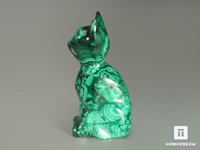 Кошка из малахита, 6,6х3,1х2 см, 4978, фото 2