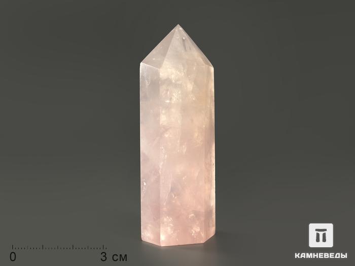 Розовый кварц в форме кристалла, 7-8 см (60-70 г), 4973, фото 1