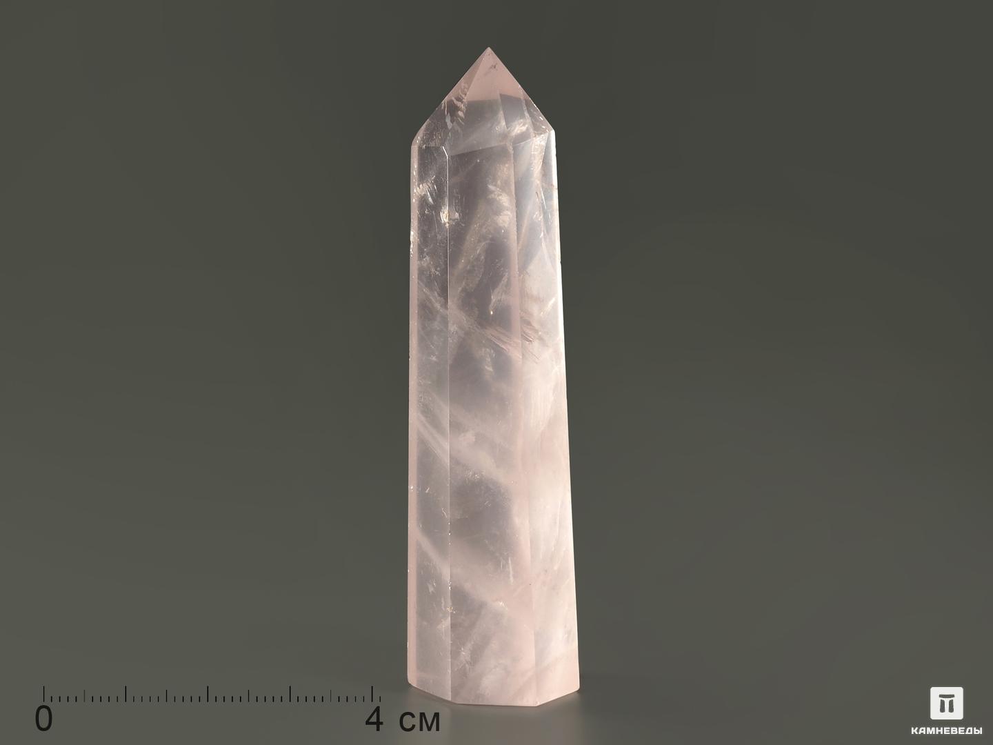 Розовый кварц в форме кристалла, 5-7 см (40-50 г), 4974, фото 1