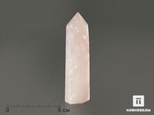 Розовый кварц в форме кристалла, 8,5-9 см (70-80 г)