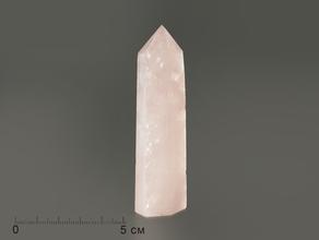Розовый кварц в форме кристалла, 8,5-9 см (70-80 г)