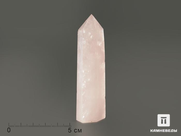 Розовый кварц в форме кристалла, 8,5-9 см (70-80 г), 11-26/1, фото 1