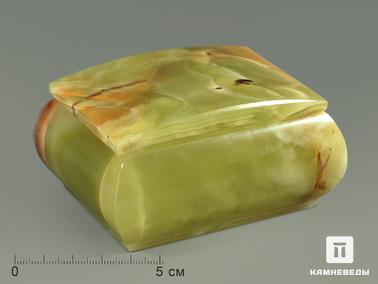Оникс мраморный. Шкатулка из оникса мраморного, 9х6,5х4,5 см