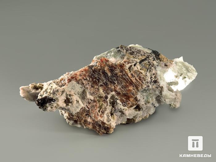 Раит с феррокентбрускитом и манганоэвдиалитом, 8х4,3х2,8 см, 5034, фото 2