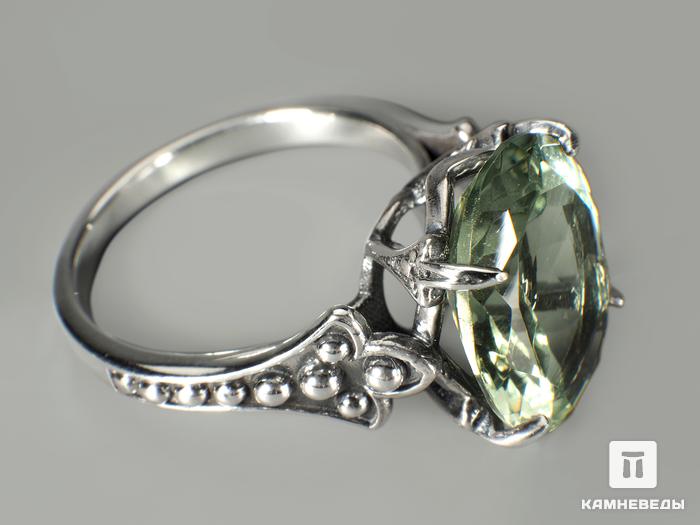 Кольцо с празиолитом (зелёным кварцем), огранка, 5090, фото 1