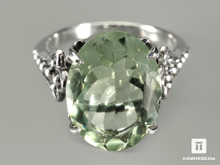Кольцо с празиолитом (зелёным кварцем), огранка, 5090, фото 2