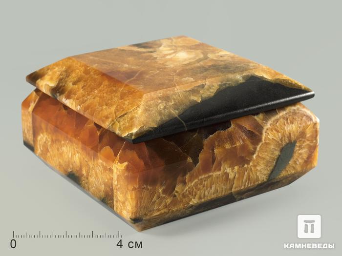 Шкатулка из симбирцита, 9,4х9,4х5,3 см, 5300, фото 1