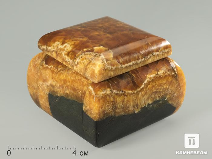 Шкатулка из симбирцита, 7,3х7,3х6 см, 5297, фото 1