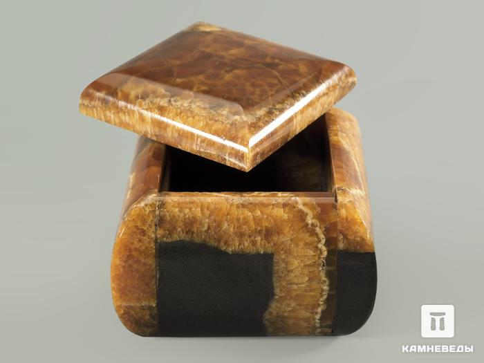 Шкатулка из симбирцита, 7,3х7,3х6 см, 5297, фото 3
