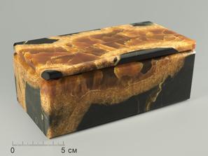 Шкатулка-купюрница из симбирцита, 17,5х8,9х6,9 см
