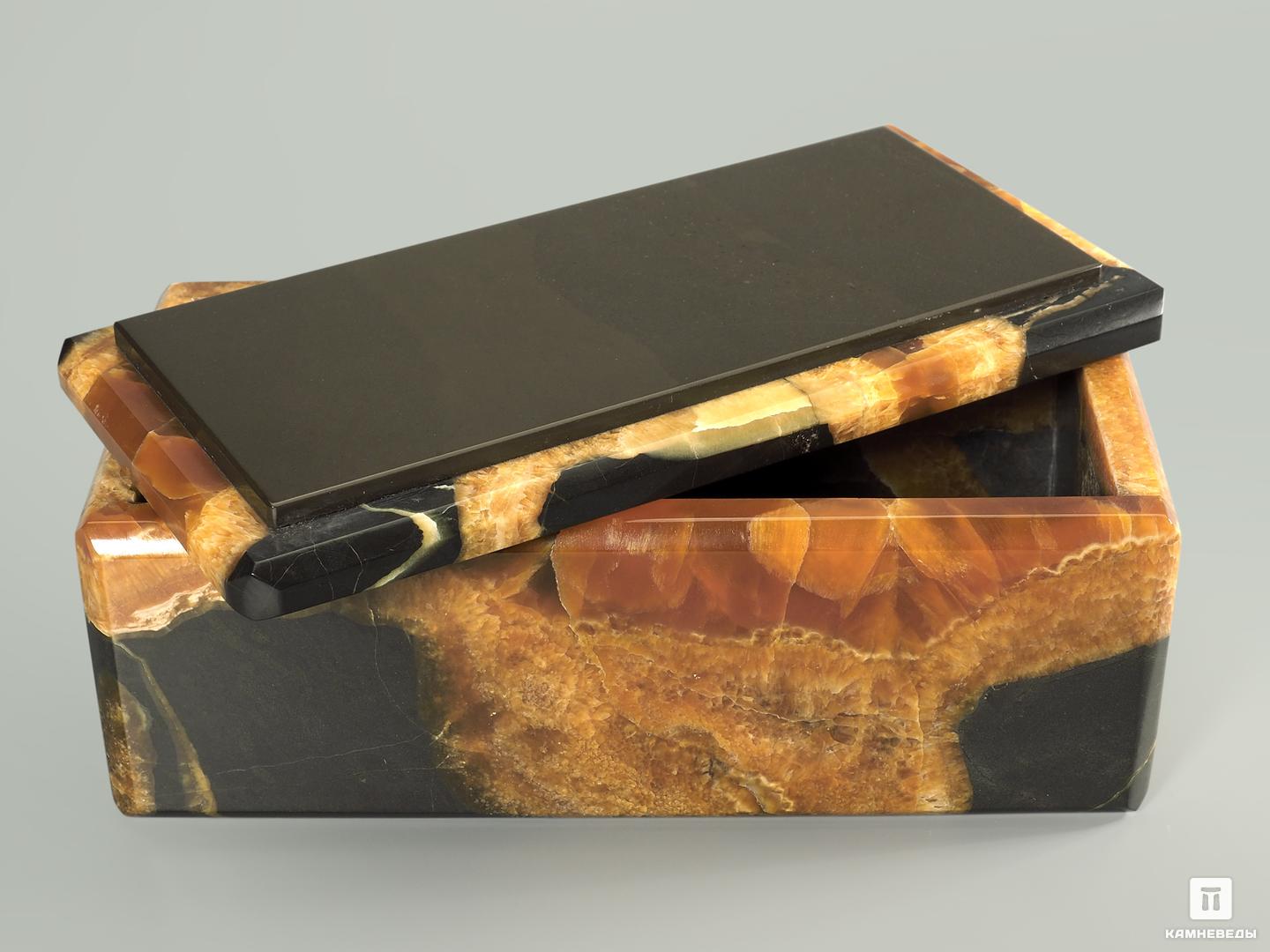 Шкатулка-купюрница из симбирцита, 17,5х8,9х6,9 см, 5301, фото 4