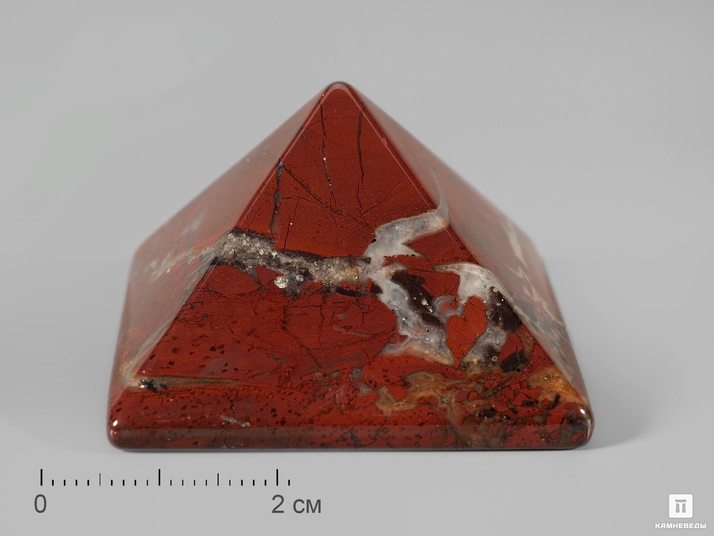 Пирамида из красной яшмы, 4х4 см бусы из красной яшмы