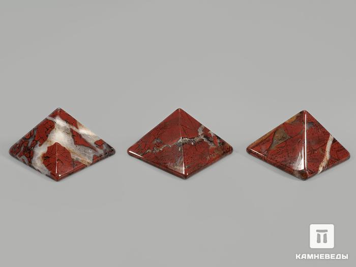Пирамида из красной яшмы, 4х4 см, 20-27/1, фото 5