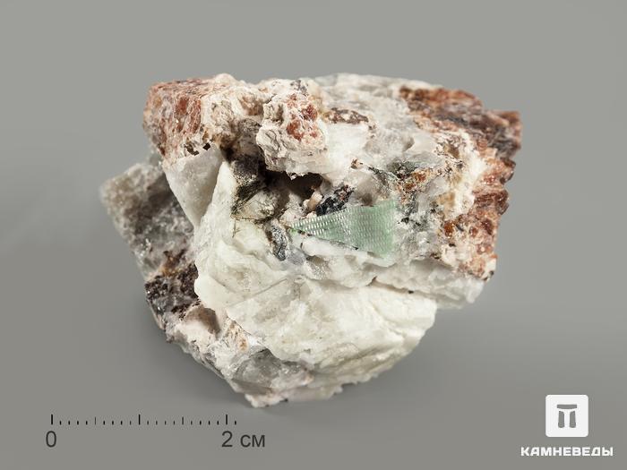 Абеллаит на галените с раитом и манганоэвдиалитом, 4,5х3,8х3,4 см, 5494, фото 1