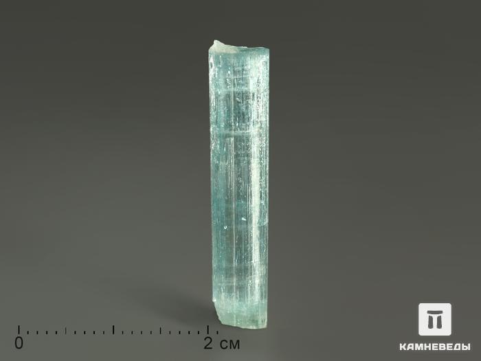 Аквамарин (голубой берилл), кристалл 3х0,7х0,6 см, 5524, фото 1