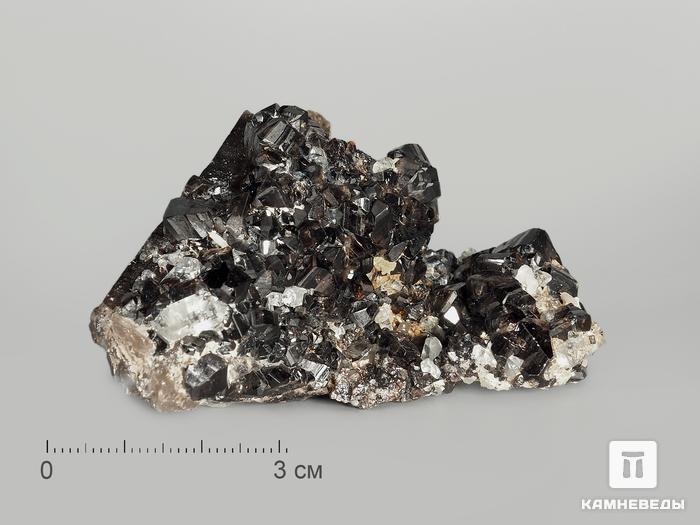 Касситерит с кварцем, топазом и бертрандитом, 5,5х4,6х3,2 см, 5579, фото 1