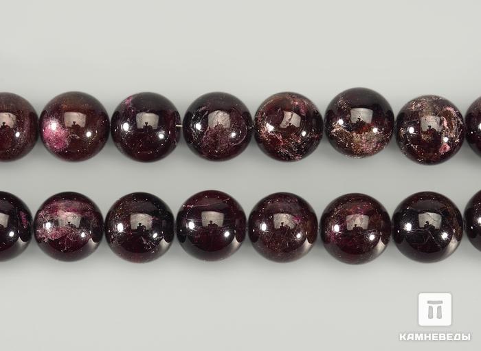 Бусины из альмандина (гранат), 10 шт. на нитке, 11-12 мм, 7-38/9, фото 1