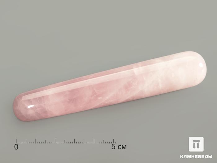 Конус массажный из розового кварца, 10-11 см, 5635, фото 1