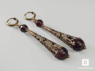 Гранат, Альмандин. Серьги с альмандином (гранатом), огранка