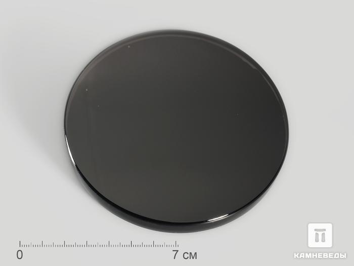 Срез обсидиана (обсидиановое зеркало), 10 см, 6059, фото 1