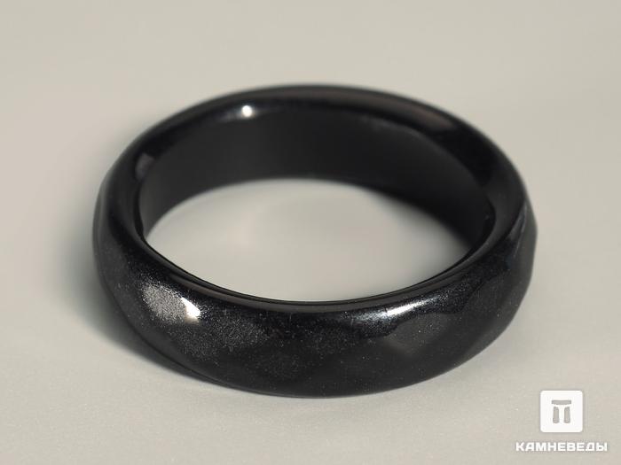 Кольцо из агата чёрного, огранка, 5770, фото 1