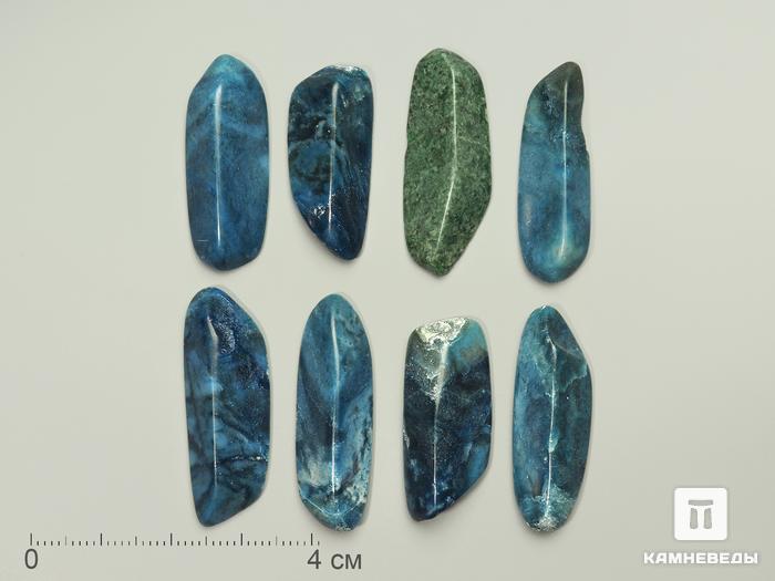 Нефрит голубой (дианит), галтовка 3-4 см, 6233, фото 1