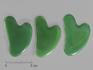 Массажёр для лица Гуаша из зеленого кварца, 7,8х5 см, 6276, фото 4