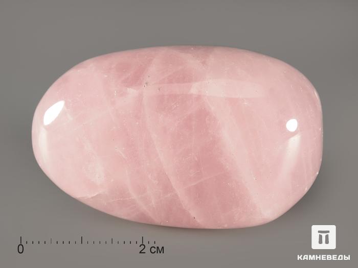 Розовый кварц, полированная галька 5-6 см (60-70 г), 369, фото 1