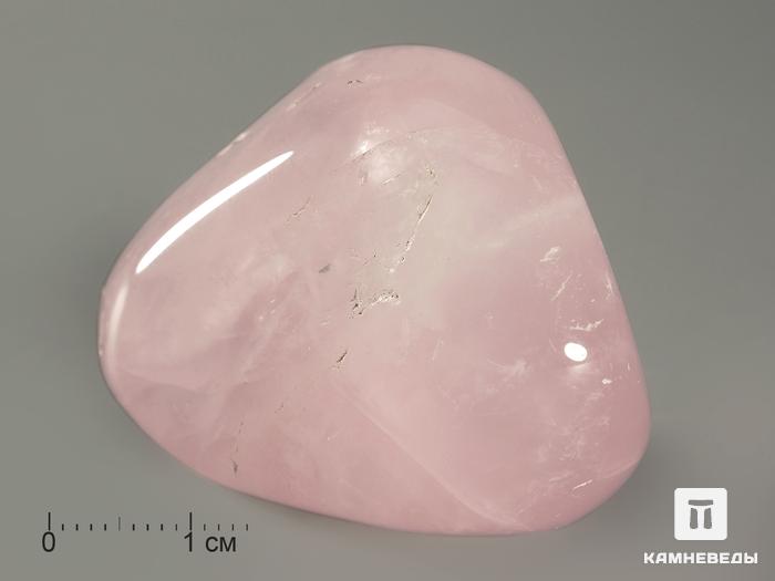 Розовый кварц, полированная галька 4-5 см (40-50 г), 371, фото 1
