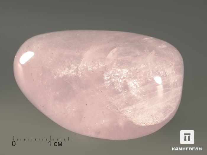 Розовый кварц, полированная галька 4,5-5,5 см (50-60 г), 370, фото 2