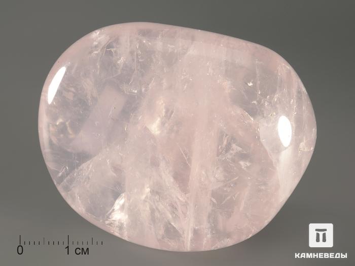 Розовый кварц, полированная галька 5,7х4,6х2,2 см, 5981, фото 1