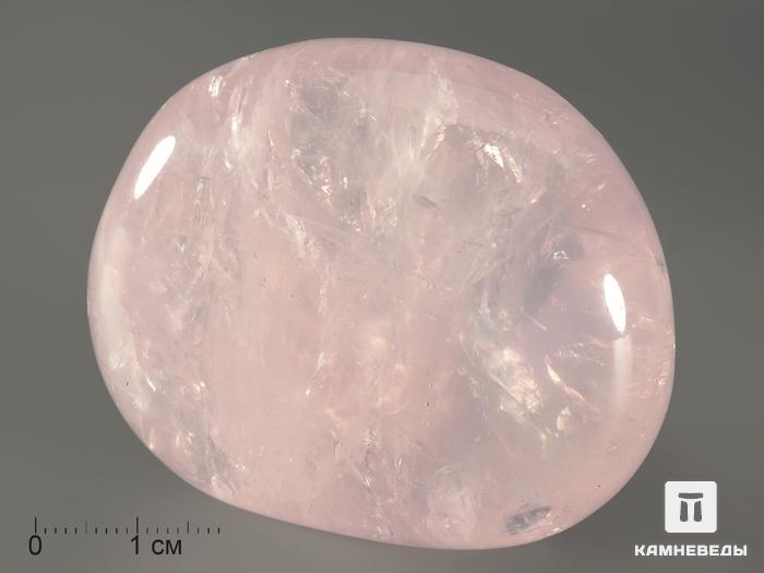 Розовый кварц, полированная галька 5,7х4,6х2,2 см, 5981, фото 2