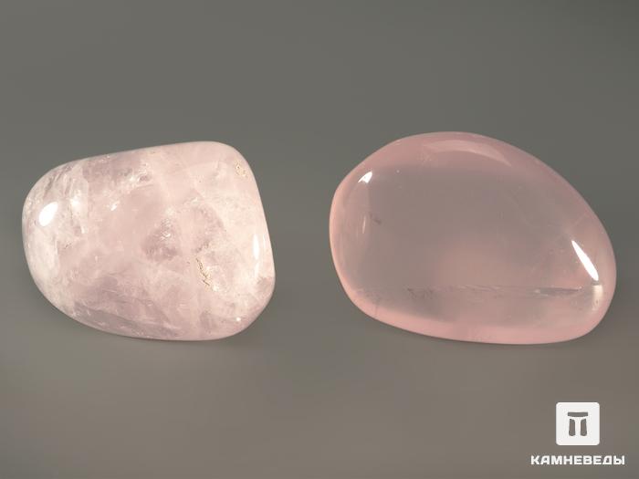 Розовый кварц, полированная галька 5-6 см (60-70 г), 369, фото 4