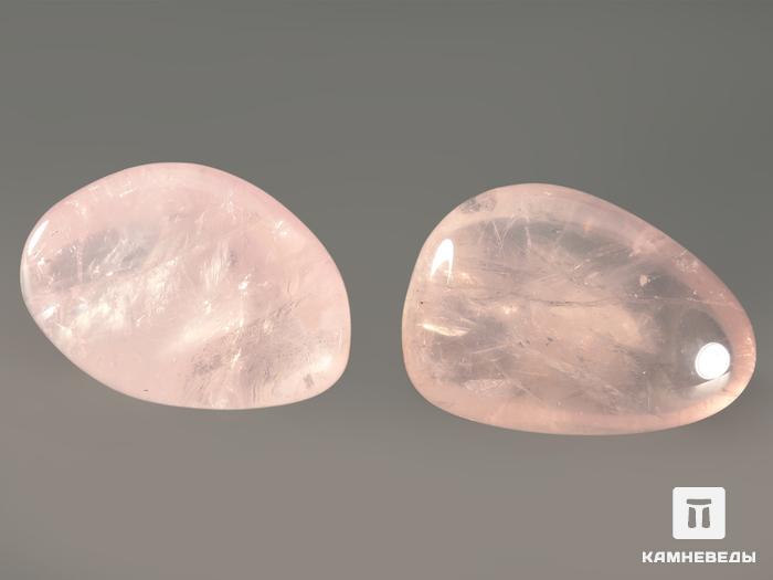 Розовый кварц, полированная галька 4,5-5,5 см (50-60 г), 370, фото 3