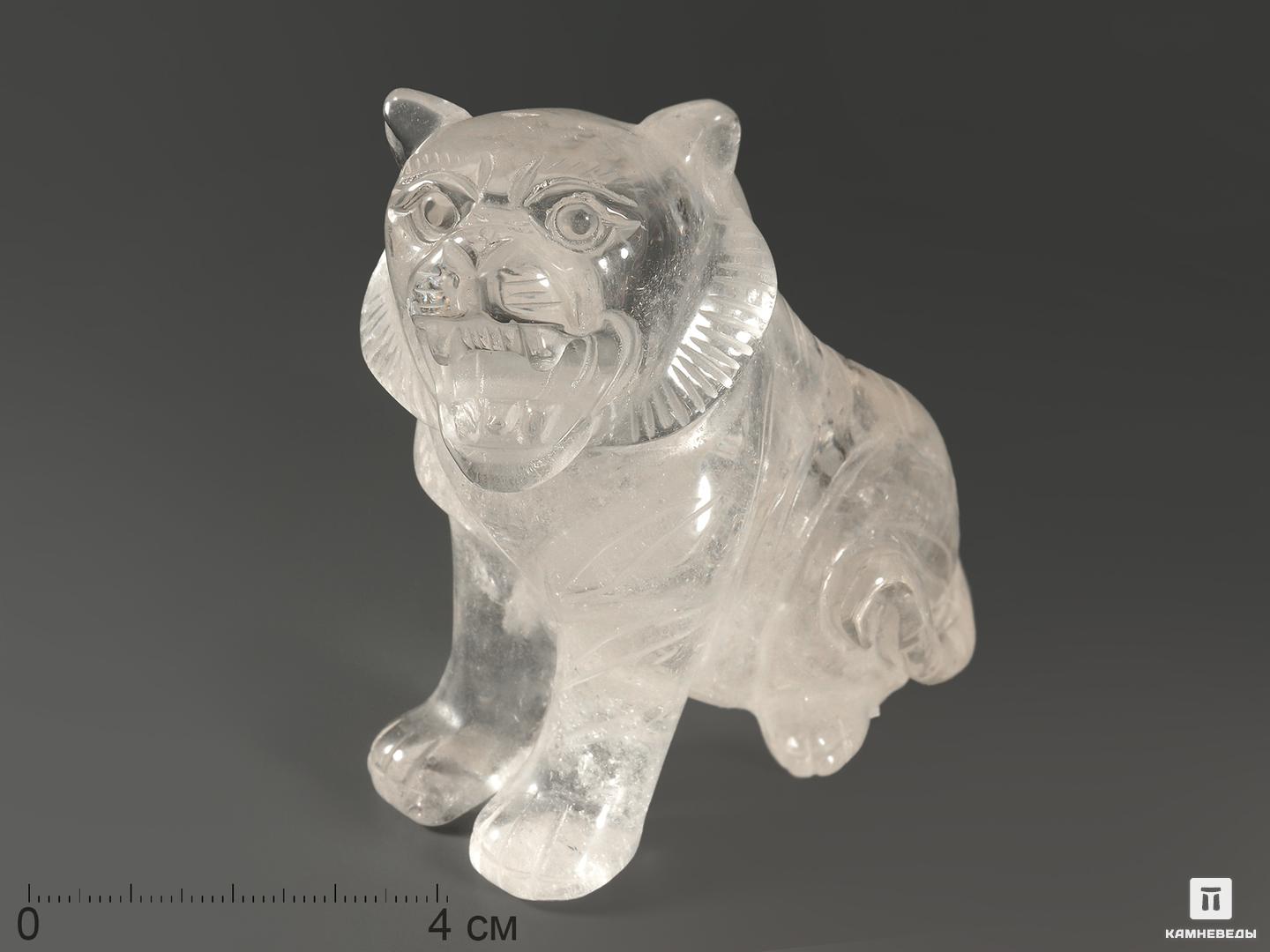 Тигр из горного хрусталя (кварца), 7,3х6,5х3,8 см резиновая игрушка тигр