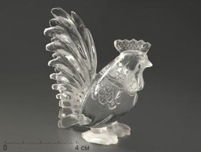 Петух из горного хрусталя (кварца), 7,8х7х3,7 см