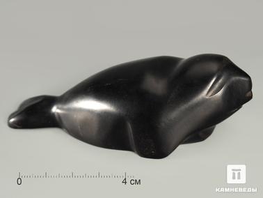 Гагат. Тюлень из гагата, 9,5х4,2х2,8 см