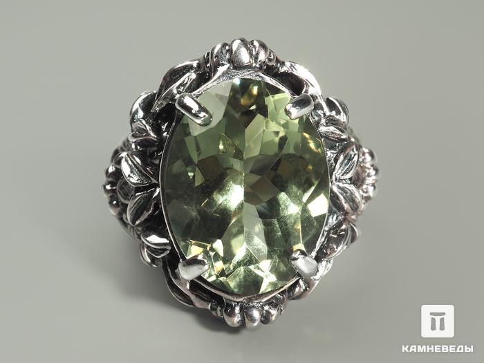 Кольцо с празиолитом (зелёным кварцем), огранка, 6546, фото 4
