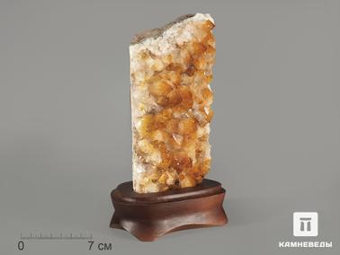 Цитрин. Цитрин (аметист облагороженный), друза на подставке 19х10х7,5 см