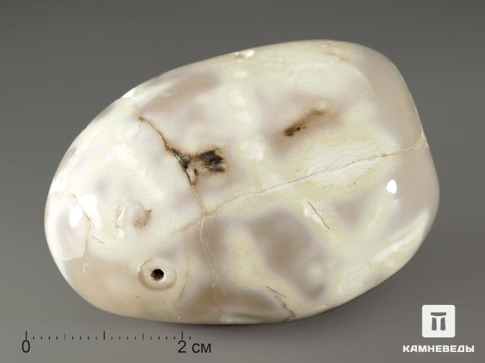 Халцедон «змеиная кожа», полированная галька 4,5-5,5 см (70-80 г), 6564, фото 2