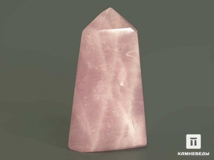 Розовый кварц, полированный в форме кристалла 11,7х7х3,8 см, 6868, фото 2